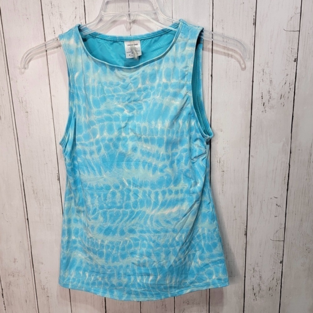 Lands End Women's Black Modest Padded Bra Swim Top Size 18L Tank Top Style.